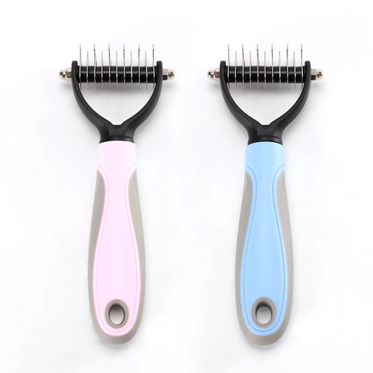 Pet Fur Knot Cutter Brush for dogs and cats – Dual-sided design for shedding and tangle-free grooming