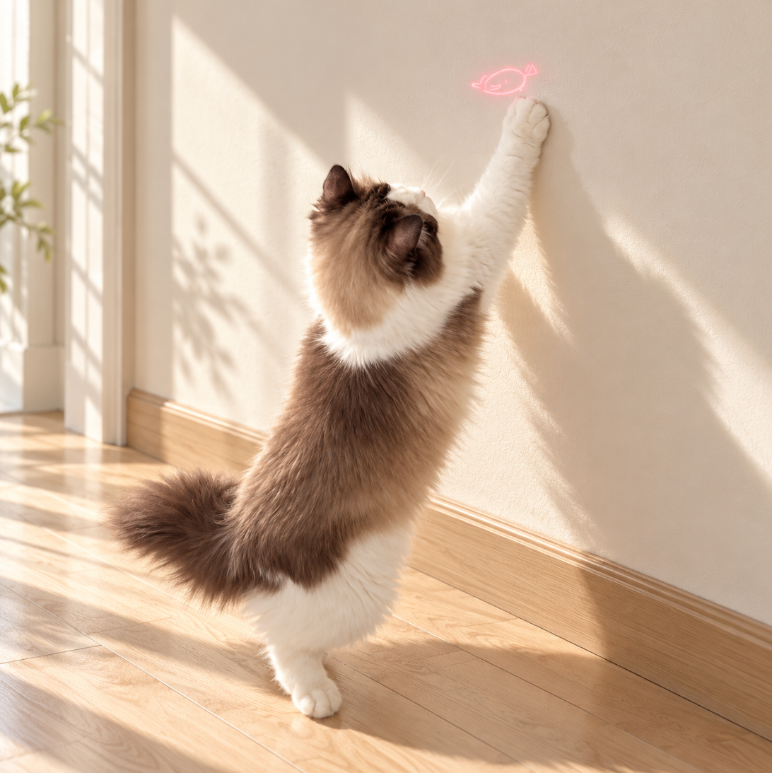 Puff & Purr™ Pastel Paw Rechargeable Laser Chaser