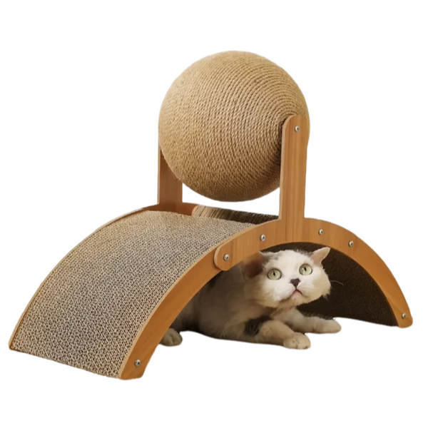 2-in-1 Cat Scratching Ball - Durable Sisal Toy for Healthy Claws and Playful Cats