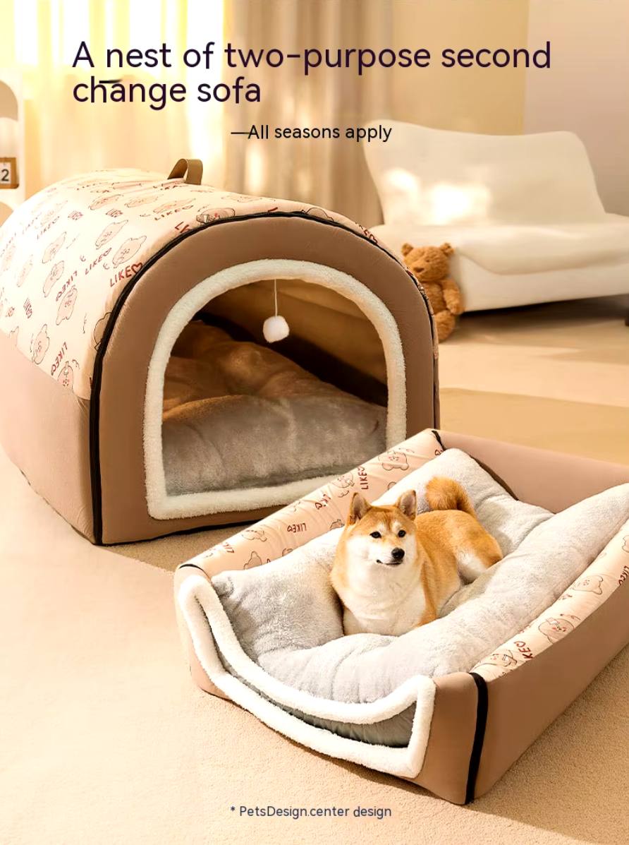 Neuro Cat Big Dog Nest warm winter pet bed in various sizes for cats and dogs