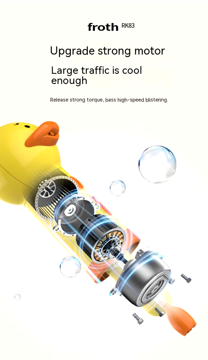 Yellow Duck Electric Foam Machine automatic soap dispenser for easy and fun pet grooming