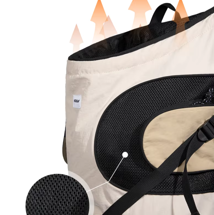 Breathable canvas pet sling carrier bag for small dogs and cats