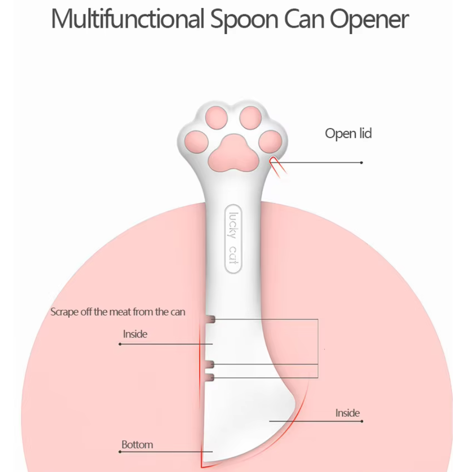 2-in-1 pet can opener and spoon for dogs and cats – multifunctional feeding tool