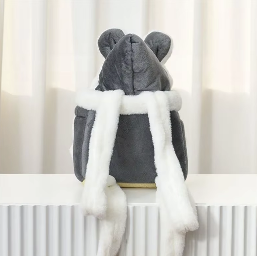 Pet Carrier Bag wearable plush nest backpack for small dogs and cats