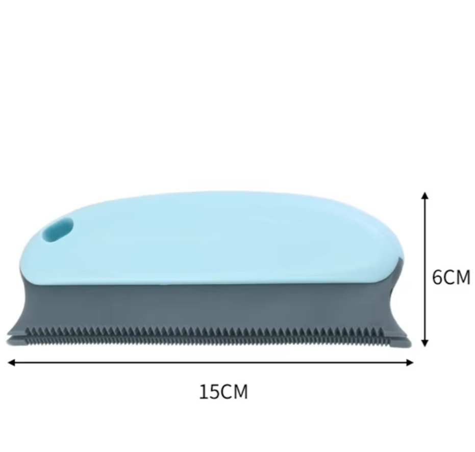 Reusable pet hair remover brush with ergonomic handle and TPR bristles