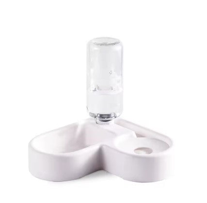 Double dog and cat bowl set for feeding and drinking, durable pet-safe materials, stylish design, easy to clean for small dogs and cats.