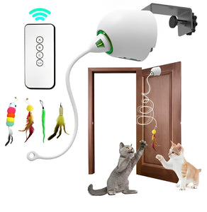 Cat Feather Toys – Automatic Hanging Cat Toy for Indoor Use