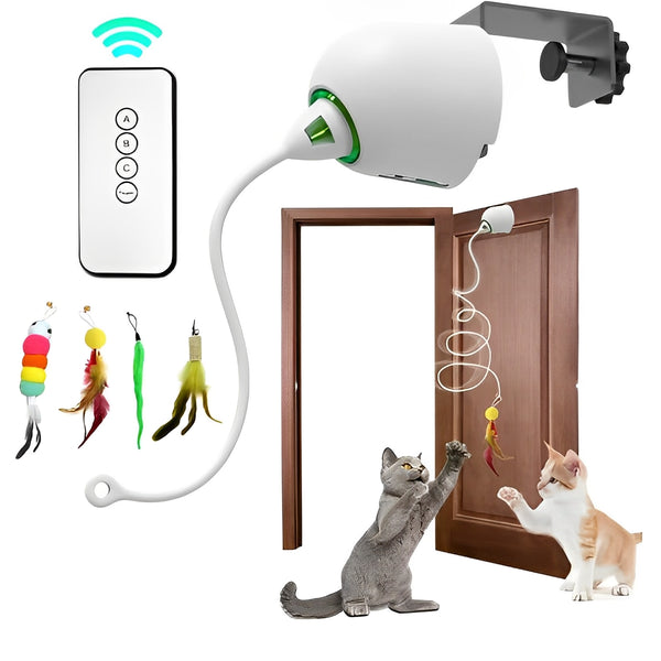 Cat Feather Toys – Automatic Hanging Cat Toy for Indoor Use