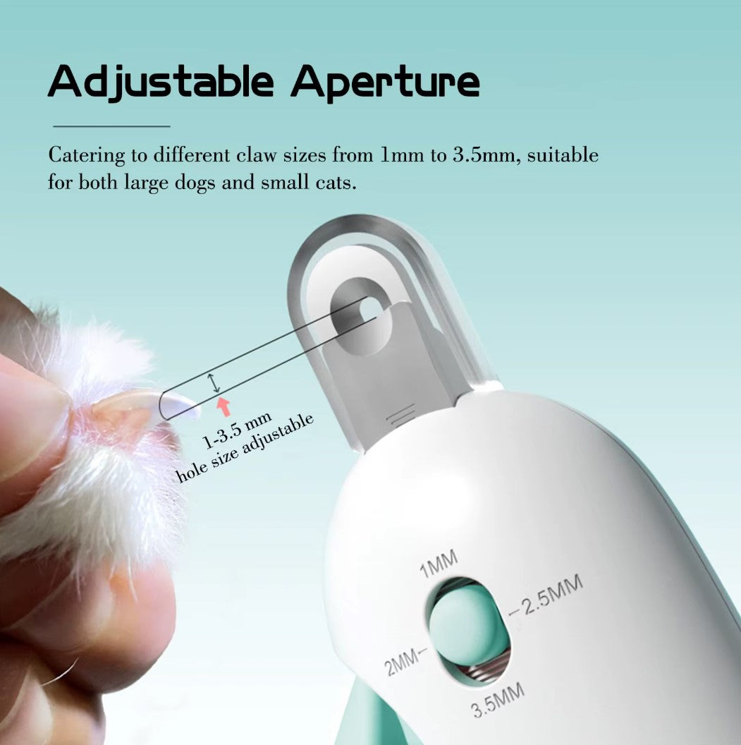 Stainless steel pet nail clippers with safety lock and ergonomic handle