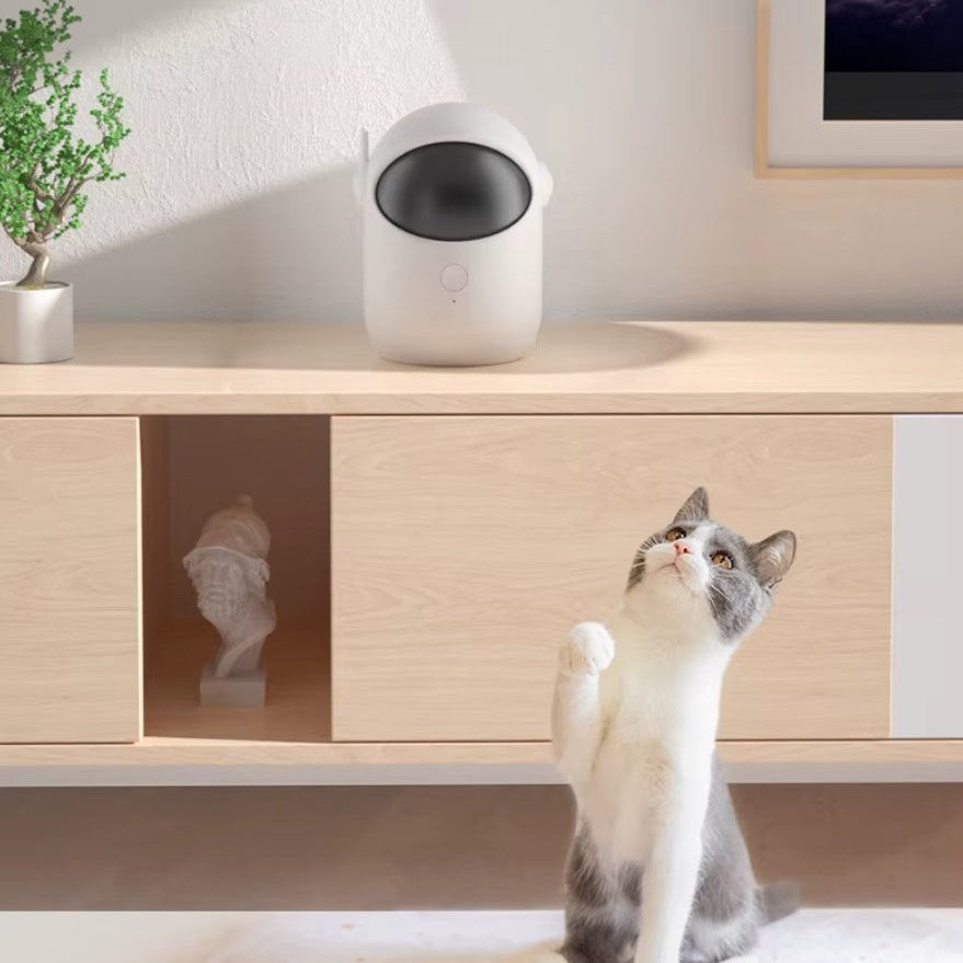 Rechargeable automatic laser toy for interactive cat play