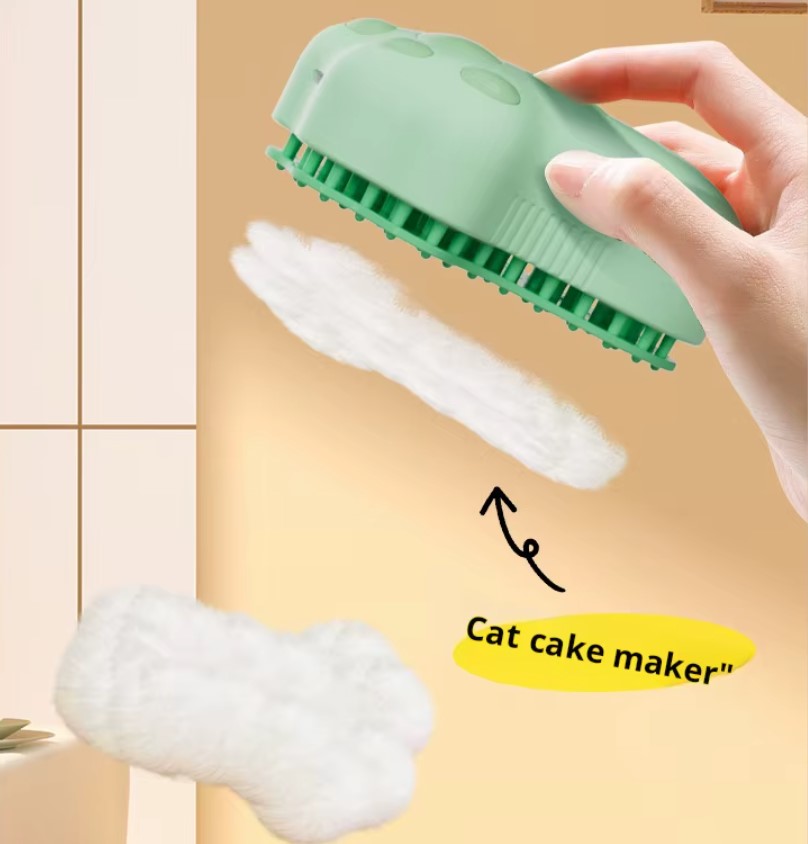 Electric grooming comb with spray and massage function for cats and dogs