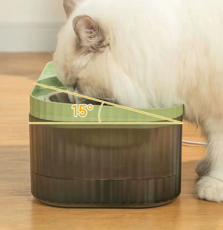 2-in-1 automatic water fountain and food bowl for cats and dogs promoting hydration and easy feeding