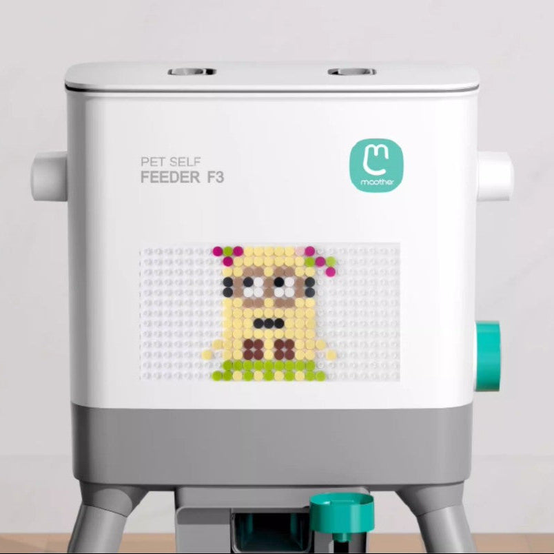 Pet feeding station, innovative pet self feeder F3 with colorful design for cats and dogs.