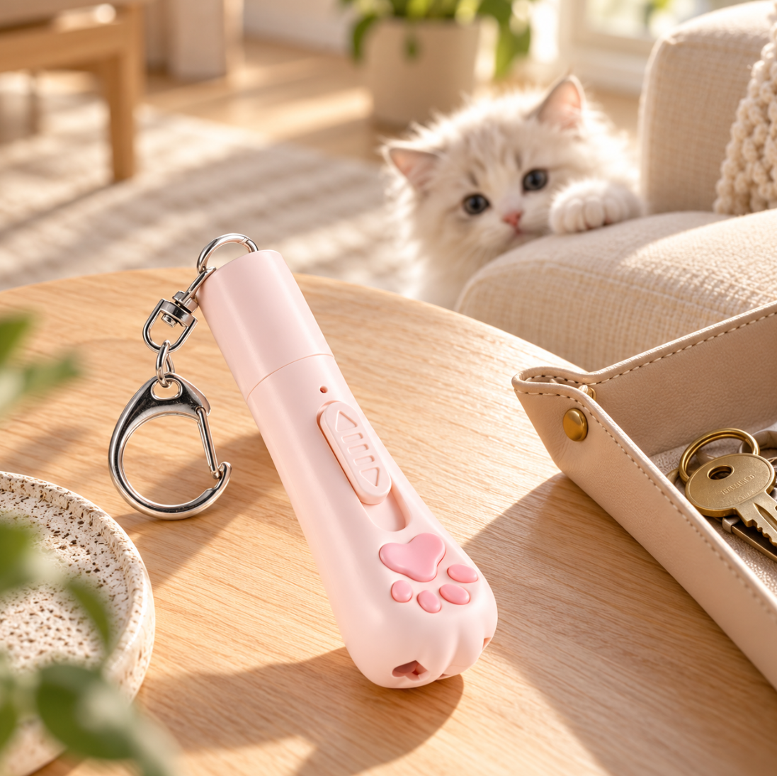 Puff & Purr™ Pastel Paw Rechargeable Laser Chaser