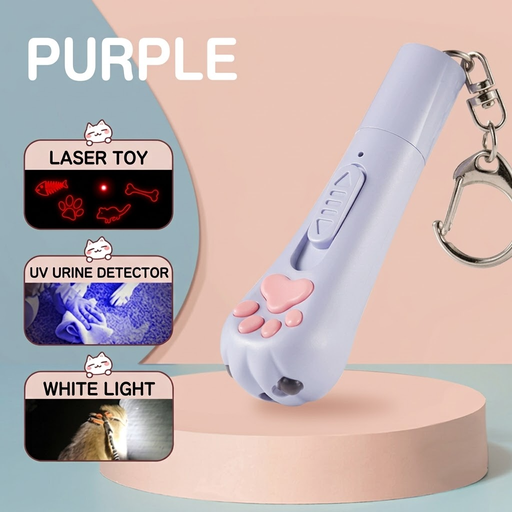 Puff & Purr™ Pastel Paw Rechargeable Laser Chaser