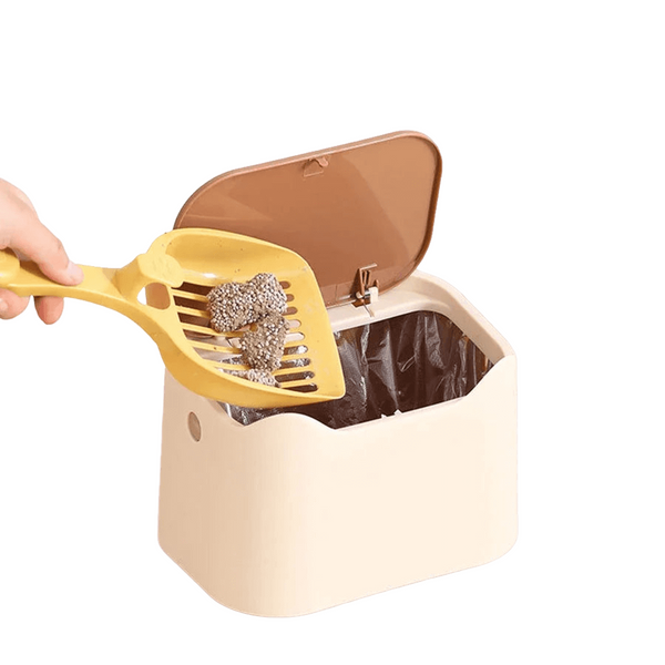Caja compacta para desechos de gatos: contenedor cerrado y hermético