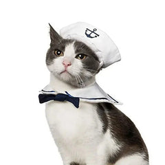 Disfraz divertido de marinero para mascota: diversión náutica para gatos y perros pequeños