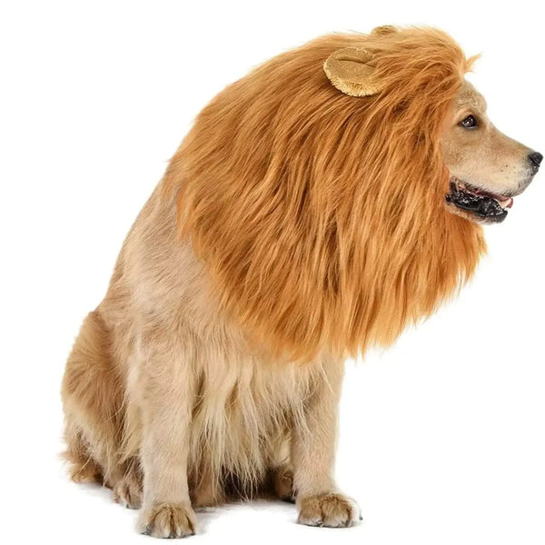 Funny Pet Lion Mane Hat – Majestic Costume for Dogs