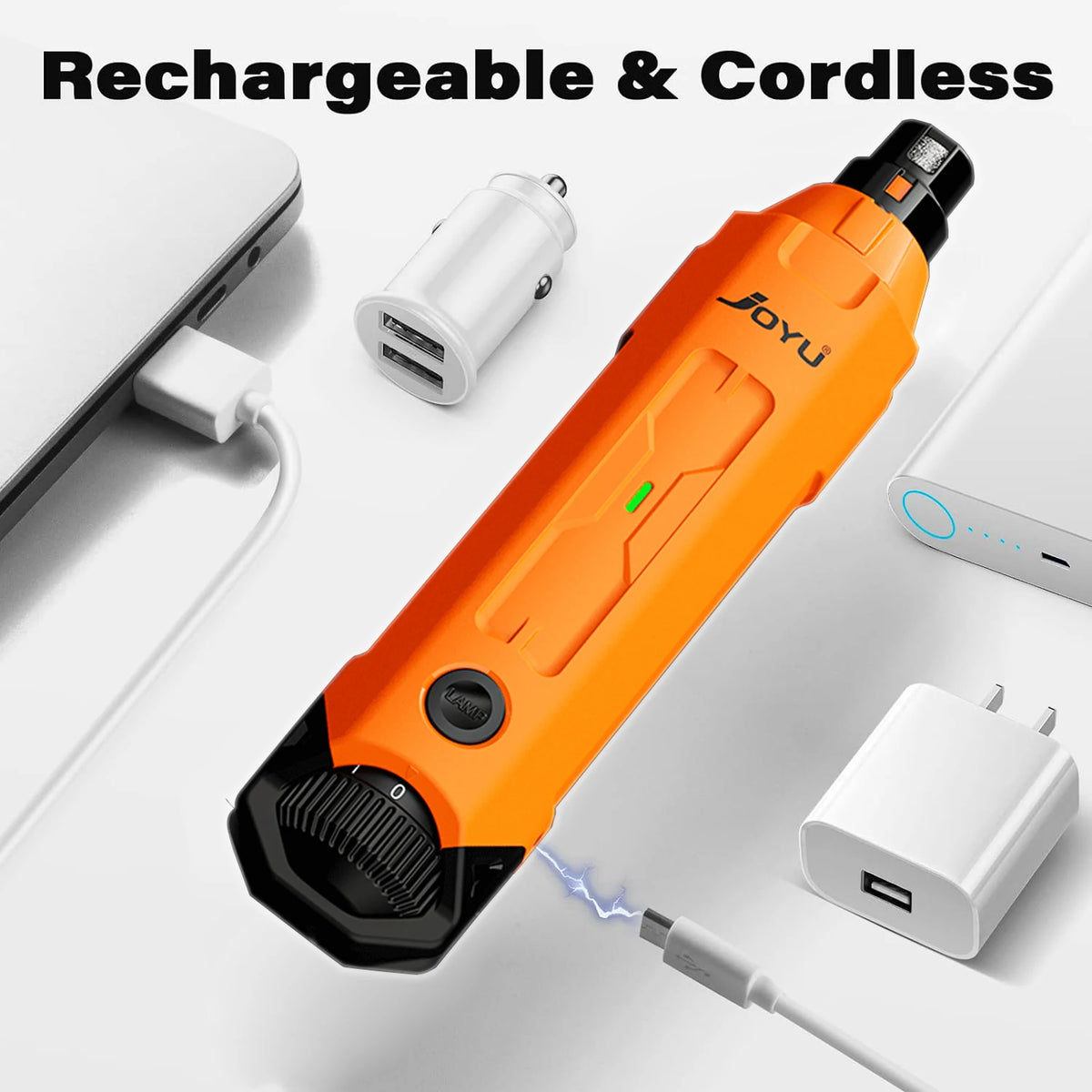 Rechargeable and cordless pet nail grinder for easy pet grooming at home