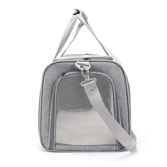 Foldable airline-approved cat and small dog travel tote bag