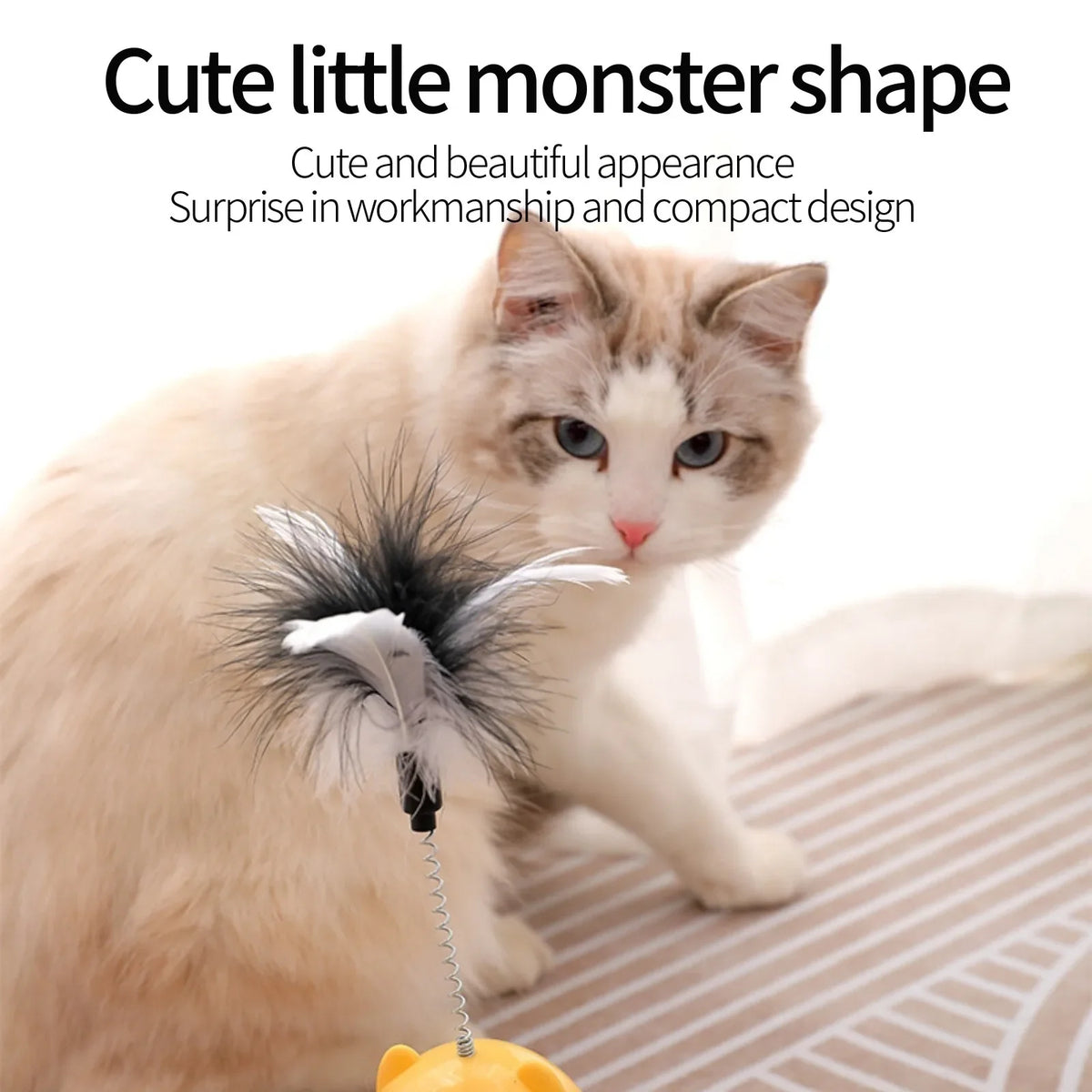 Interactive tumbler cat toy with built-in catnip, wobbling play ball for indoor cats