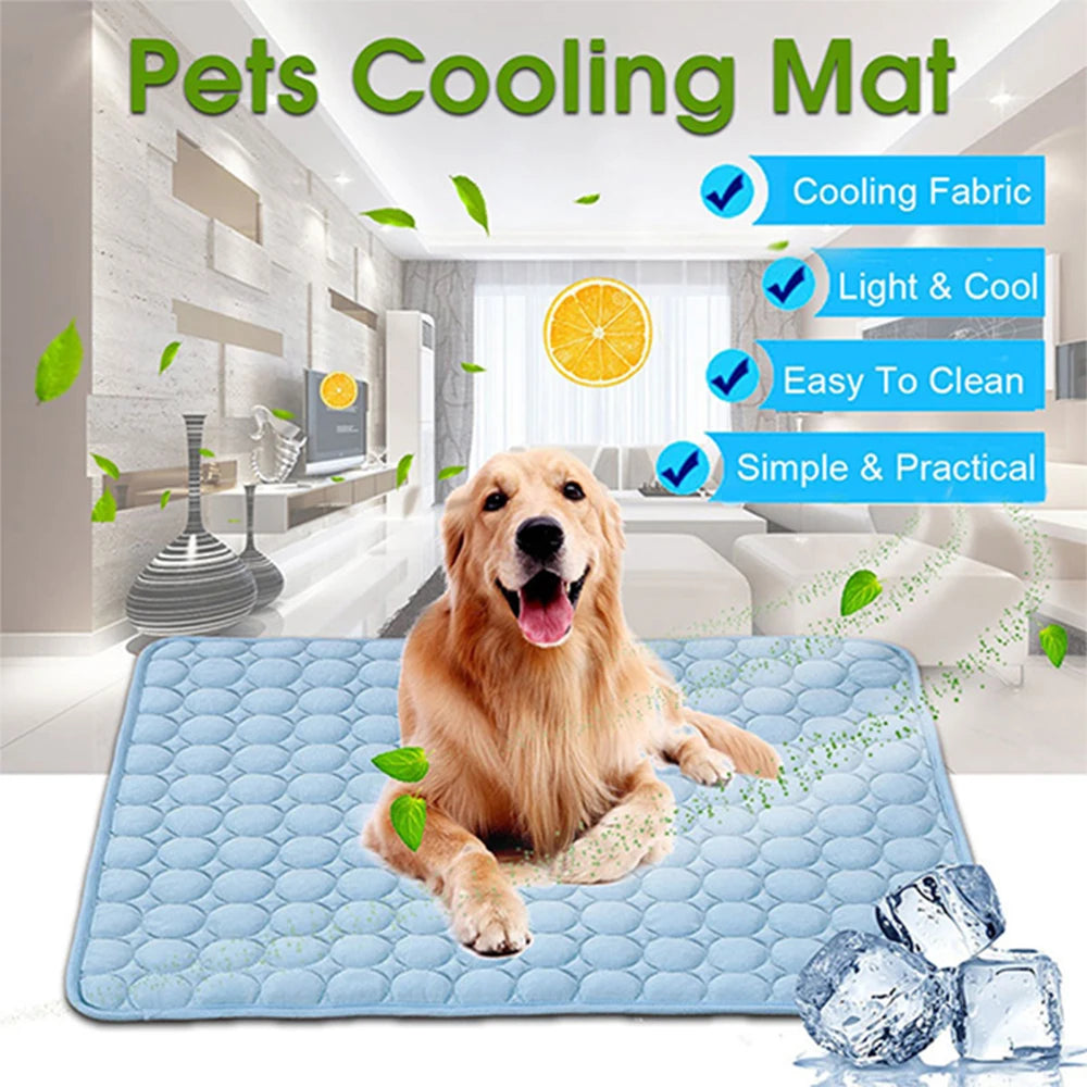 Cooling gel pet mat for summer heat relief and joint pain support