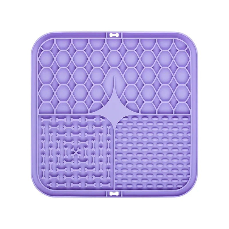 Silicone licking mat for dogs and cats with strong suction cups