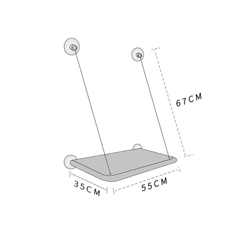 Window-mounted cat hammock bed with Oxford cloth and suction cups, holds up to 20KG, ideal for sunbathing cats.