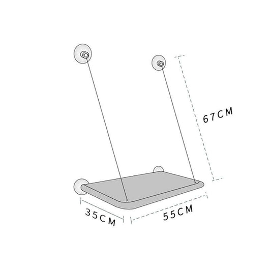 Window-mounted cat hammock bed with Oxford cloth and suction cups, holds up to 20KG, ideal for sunbathing cats.