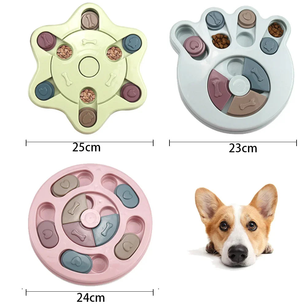 Slow Feeder Dog Puzzle Toy – Interactive food dispenser for dogs and cats with non-slip base