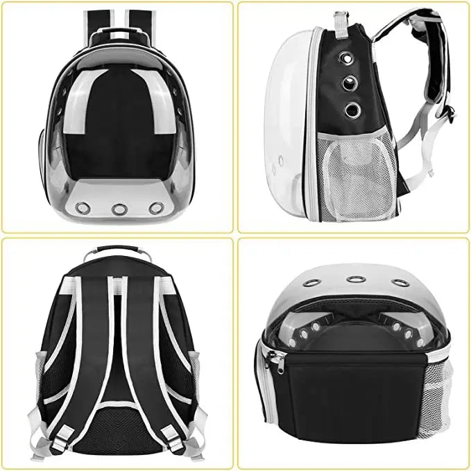 Breathable pet travel backpack carrier for small dogs and cats