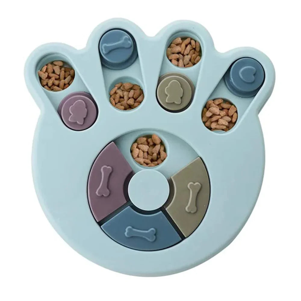 Slow Feeder Dog Puzzle Toy – Interactive food dispenser for dogs and cats with non-slip base