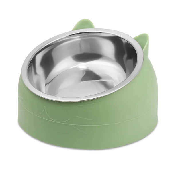 Stainless Steel Elevated Dog Bowl – Raised Pet Feeder for Dogs & Cats