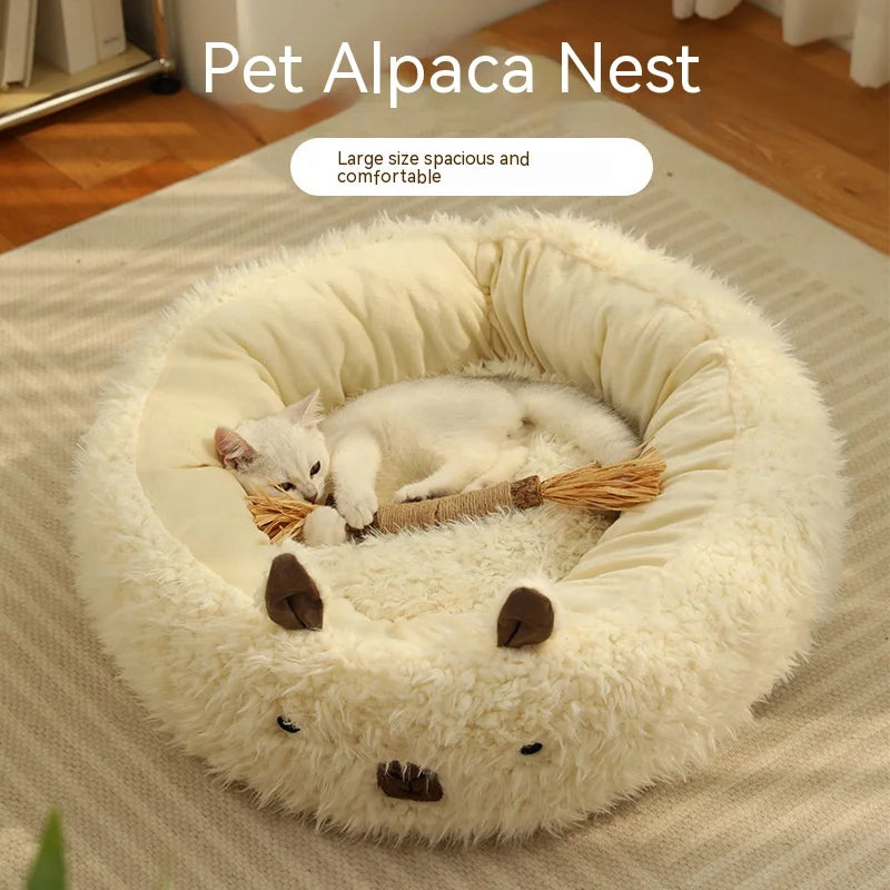 Winter warm plush dog mat – Cozy and soft bed for pets in cold weather
