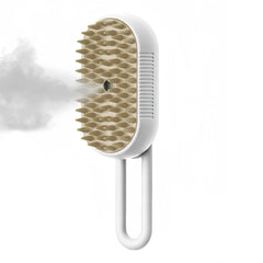 3-in-1 Electric Steam Pet Brush – Grooming, Massaging & Fur Removal Tool