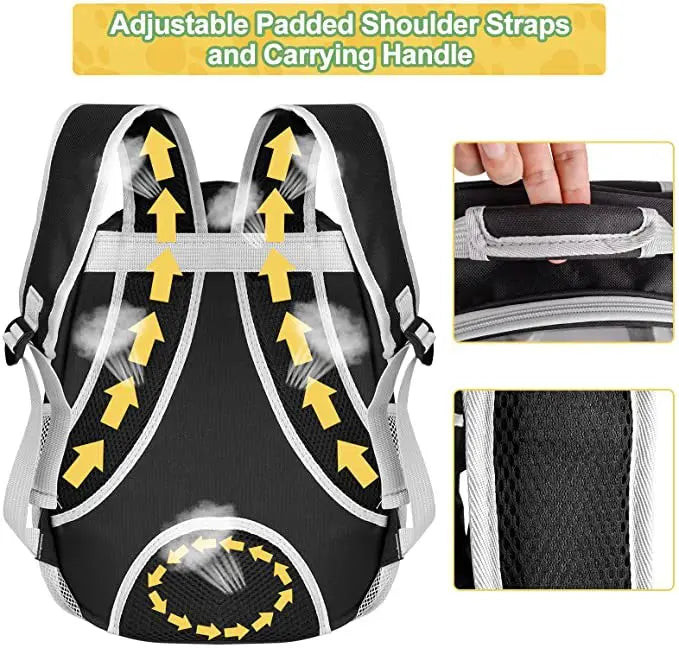 Breathable pet travel backpack carrier for small dogs and cats