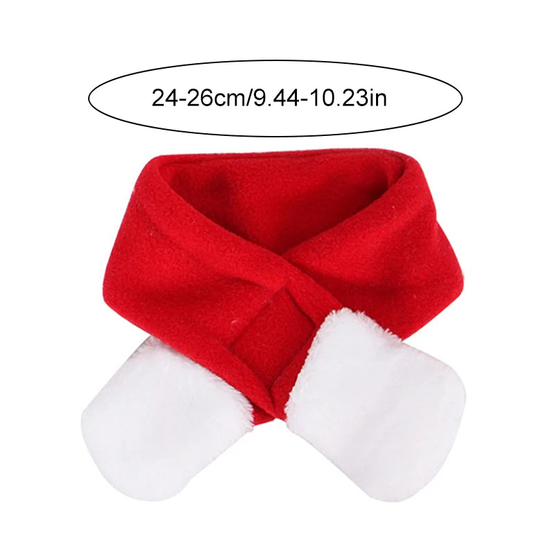 Pet Christmas hat and scarf set, festive holiday accessory for dogs and cats