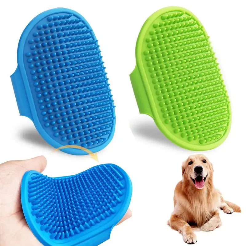 Pet Bath Massage Gloves for dogs and cats – Soft rubber grooming brush for shedding and relaxation