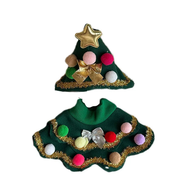 Christmas Scarf Collar for Pets – Festive Tweed Bib Collar for Pets