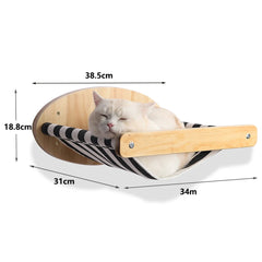 Wall Mounted Cat Climbing Shelf – Multi-Level Cat Steps with Sisal Rope Posts