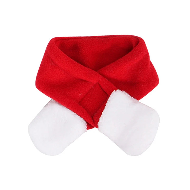 Pet Christmas hat and scarf set, festive holiday accessory for dogs and cats
