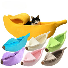 Large Banana Cat Bed – Fun and Cozy Banana-Shaped Bed for Cats and Small Dogs