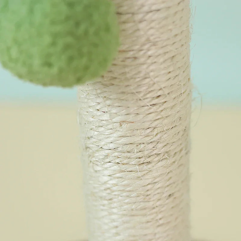 Coconut tree-shaped cat scratching post and climbing tower for indoor 