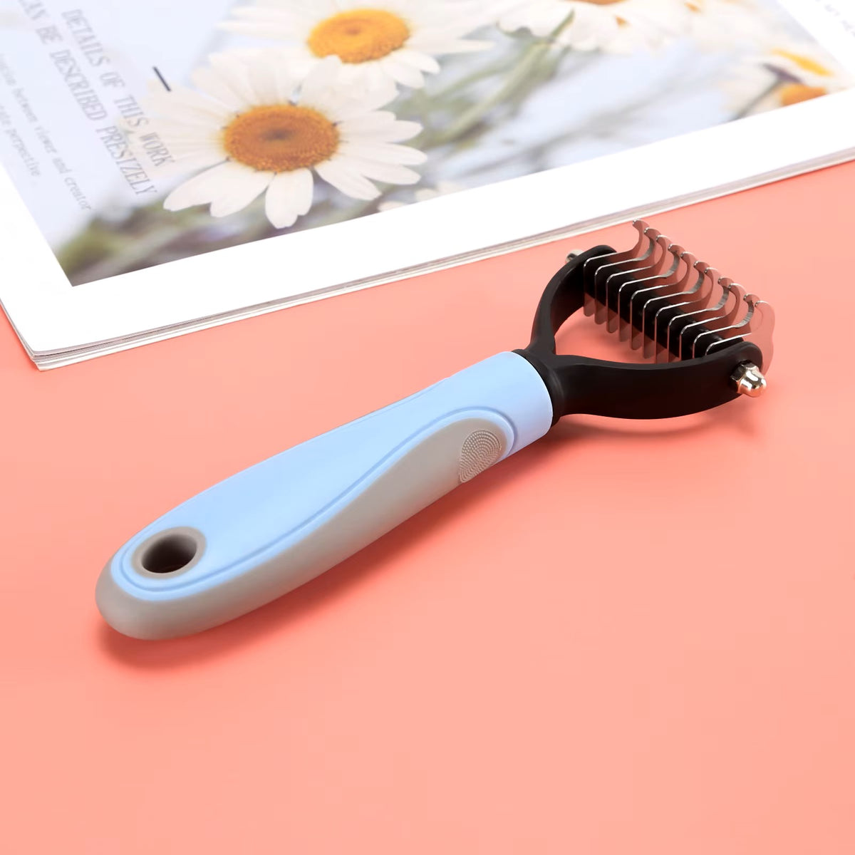 Pet Fur Knot Cutter Brush for dogs and cats – Dual-sided design for shedding and tangle-free grooming