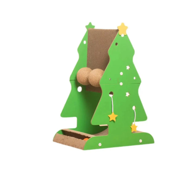 Kitten Sisal Scratch Christmas Tree – Holiday Themed Scratching Post for Cats