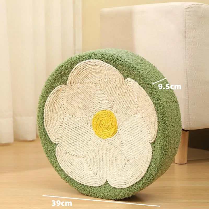 2-in-1 cat scratcher and bed with recyclable bowl-shaped sisal surface