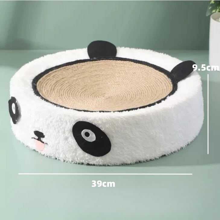 2-in-1 cat scratcher and bed with recyclable bowl-shaped sisal surface