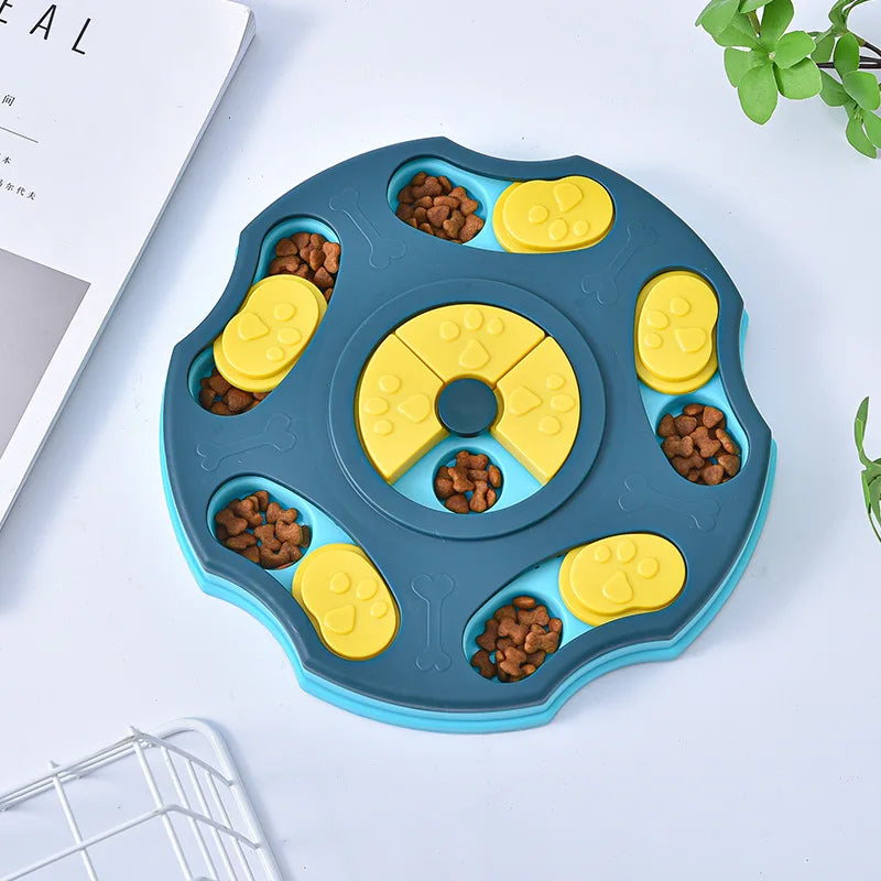 Slow Feeder Dog Puzzle Toy – Interactive food dispenser for dogs and cats with non-slip base