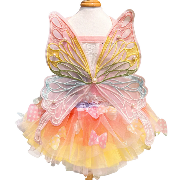 Robe princesse papillon pour animaux de compagnie – Tenue charmante pour les occasions spéciales