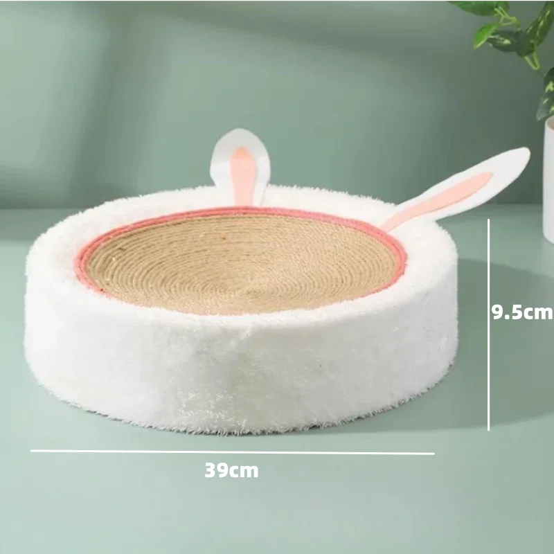 2-in-1 cat scratcher and bed with recyclable bowl-shaped sisal surface